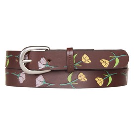 Lucky Brand Women's Leather Bold Fashion Statement Belts, Skinny Leather - Brown, S (26-27")