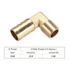 sourcing map Brass Barb Hose Fitting, 90 Degree Elbow 16mm