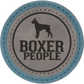 Pavilion Gift Company 2.5 Inch Round Dog Refrigerator Magnet Boxer People, Green