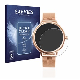 Savvies Pack of 6 Screen Protectors for Naixues Smartwatch CF80 1.08 Inch Ultra Transparent