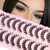Parriparri Russian False Eyelashes, Russian Strip Lashes, D Curl, Artificial