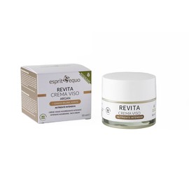 ESPRIT EQUO COSMESI BIOLOGICA Revita Cream - Ultra Nourishing Cream with Shea, Ginkgo Biloba, Vanilla and Argan Oil, Almond Oil and Mosqueta Rose - 50 ml - Organic