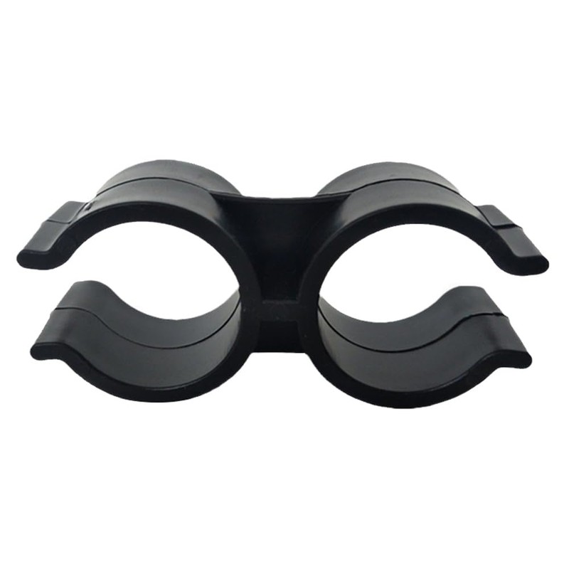 Pack of 20 Double Clamps Pipe Clamps PVC Plastic Shelf