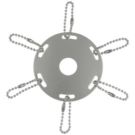 Eder Flag Award Ribbon Pole Ring 3-1/2 Inch Silver