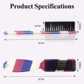 GEN'C BÉAUTY Soft Bristle Wave Brush for Hair Styling, Beard and Mustache Grooming, Barber Brush for Men and Women (3pcs)