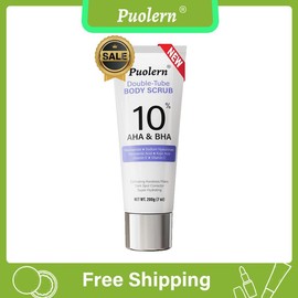 Puolern 10% AHA & BHA Body Scrub - Keratosis Pilaris, Fade Dark Spots, Nourish Skin Blend Body Care, KP Bump Eraser - Specification: 2 pcs