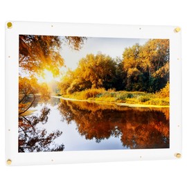 ArtToFrames 18x36 Inch Magnetic Acrylic Frame with Gold Standoffs for Wall Mounting and Removable Acrylic Front, Full Frame Size is 22x40 Inches (AcrylicMagnet-109-18x36-81-1)