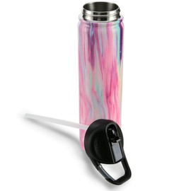 Seriously Ice Cold SIC 27 Oz. Triple Layer Vacuum Insulated 18/8 Stainless Steel Water Bottle Thermos | Powder Coated with Wide Mouth Lid and Integrated Carabiner | Sports, Outdoors, College