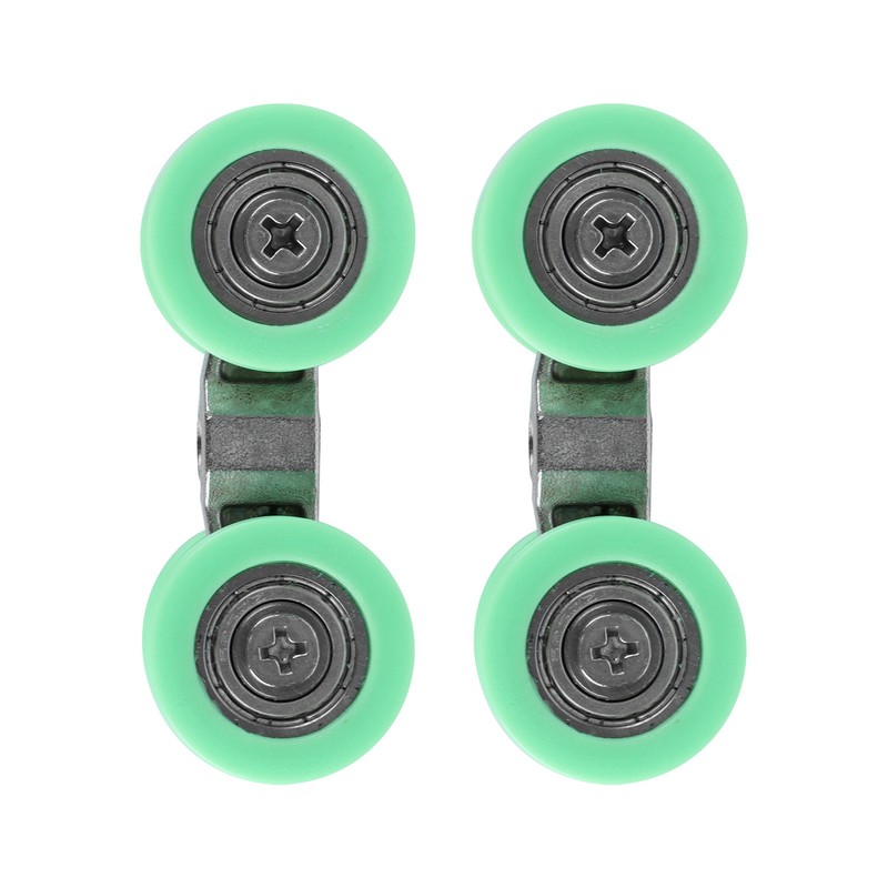 2Pcs UShaped Wheels Stainless Steel 4Wheel Small Rollers Shower Door