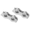 M METERXITY 4pcs Double Bolt Wire Rope Clips 2-3mm Stainless