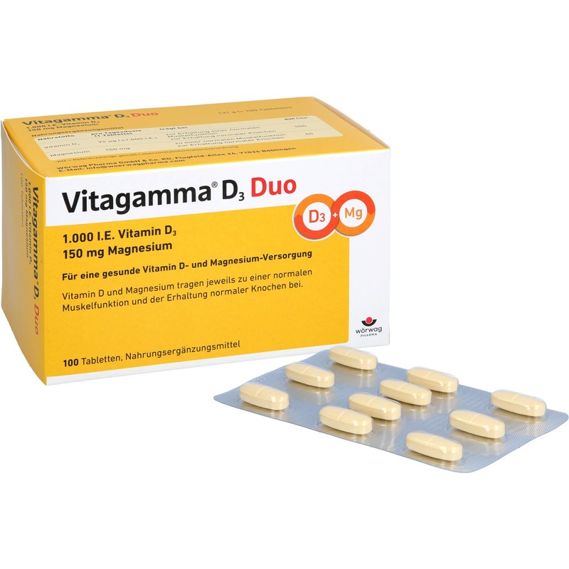 Vitagamma D3 Duo 1,000 IU with 150 mg magnesium: for
