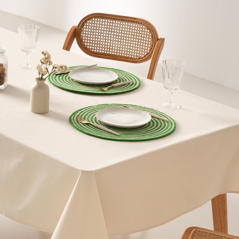 Round Placemats, Jute Placemat, Natural Handmade, 38 x 38 cm,