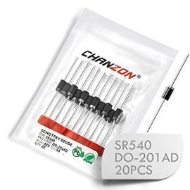 (Pack of 20) Chanzon SR540 (SB540) Schottky Barrier Rectifier Diodes 5A 40V DO-201AD (DO-27) Axial 5 Amp 40 Volt