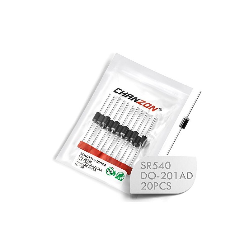 (Pack of 20) Chanzon SR540 (SB540) Schottky Barrier Rectifier Diodes