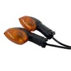 TOTMOX Motorcycle LED Turn Signal Front Mount, Smoked, Clear, Amber