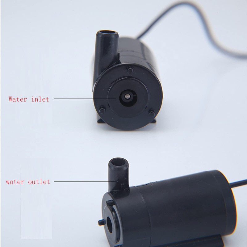 SIPYTOPF 2Pcs DC 3-5V Micro Submersible Mini Water Pump for
