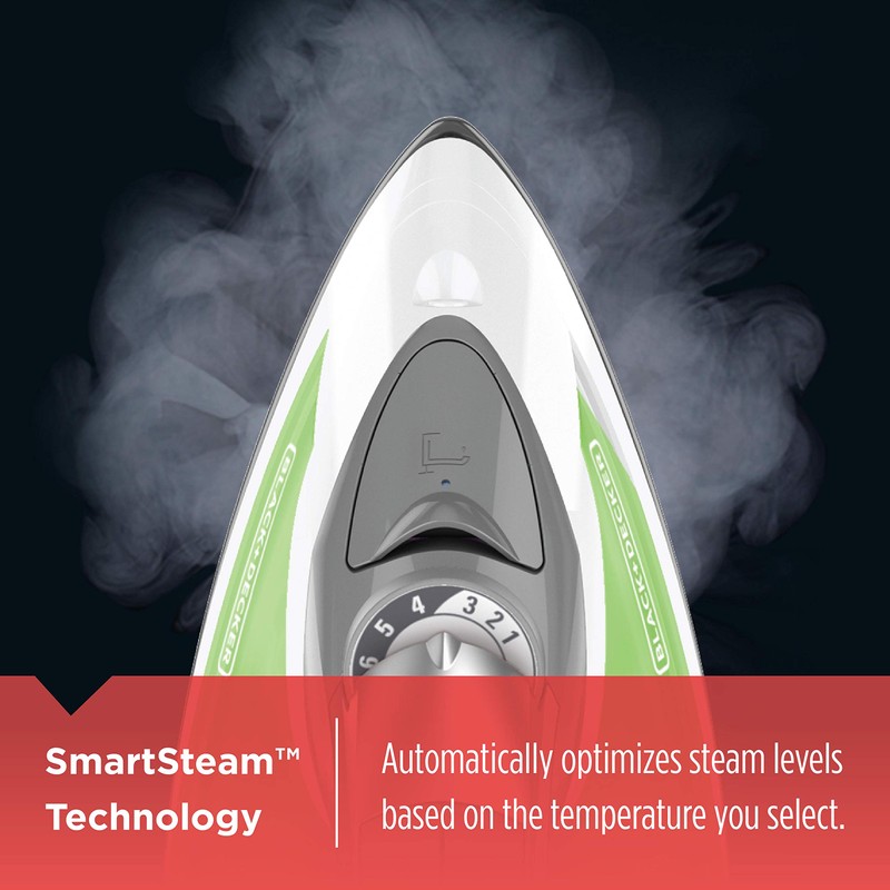 Black & Decker ICR06X Xpress Steam Cord Reel Iron, Grey/Green