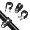 25Pcs 6mm Rubber Cushioned Cable Clamps 304 Stainless Steel Hose