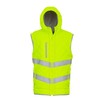 Yoko Unisex Adults Hi Vis Kensington Hooded Gilet (L) (Yellow)