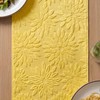 Artoid Mode Yellow Soft 3D Jacquard Dahlia Floral Pinnata 100%Cotton