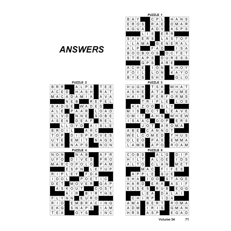 Big & Easy Crosswords Puzzle Book