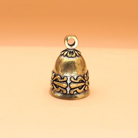 Opexicos 3Pcs Brass Pattern Bell Ancient Bell Horn Wind Chime Copper Bell Small Copper Device Key Chain Pendant Box Bag Retro Pendant Accessories