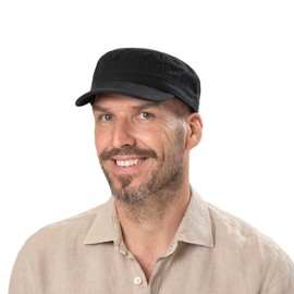 Stetson Gosper Army Cap Women/Men - Urban Army Cap Made of Cotton - Military Cap with UV Protection 40 - Hat Military Summer / Winter, darkblue