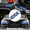 X AUTOHAUX 6pcs 3D Reflective Car Warning Stickers Carbon Fiber