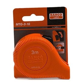 Bahco MTG-3-16-E Metric/Inch Measuring Tape with Lock Button, Multi-Colour, 3 m