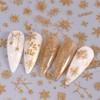 Glitter Gold Snowflake Nail Stickers Christmas Nail Art Stickers Winter