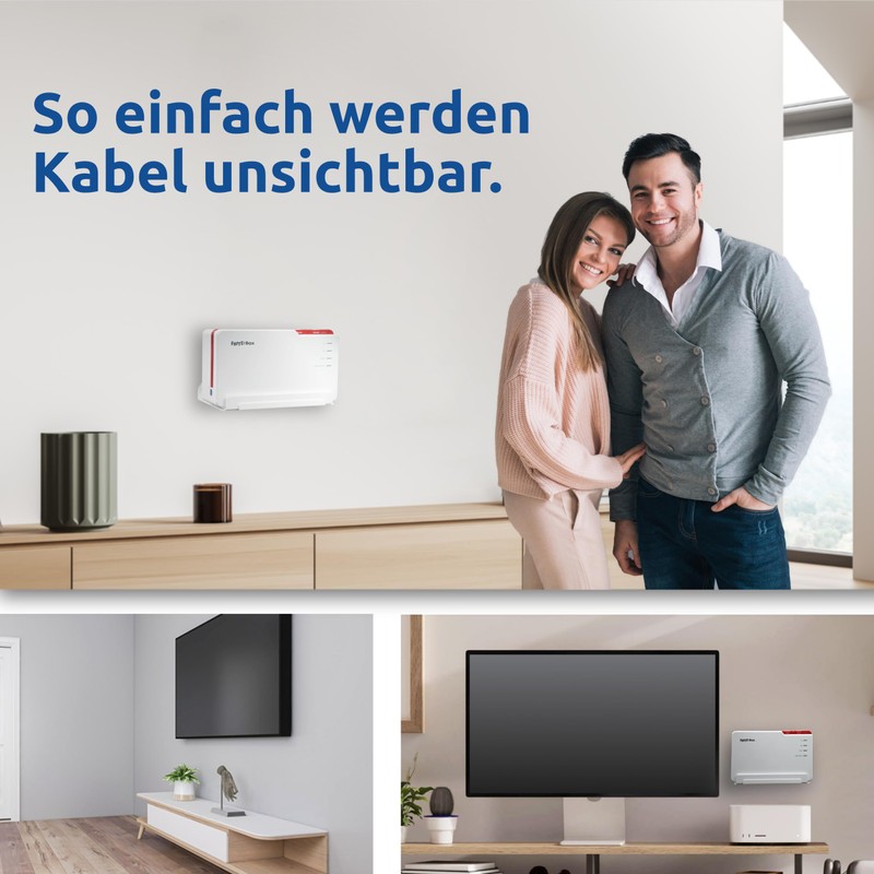 Wall Mount for Fritzbox 5690 Pro with Cable Management