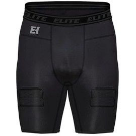 Hockey Compression Shorts for Boys with Jock and Sock Tabs - Bamboo Shorts - Moisture-Wicking - Breathable and Comfortable Black