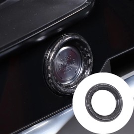 carpart2021 Real Carbon Fiber Push to Start Button Cover Trim Ring for Corvette C8 US