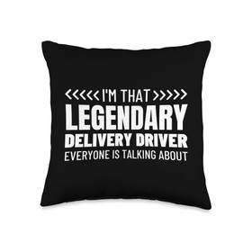 Cool Delivery Driver JArt For Men Women Delivery Services Throw Pillow