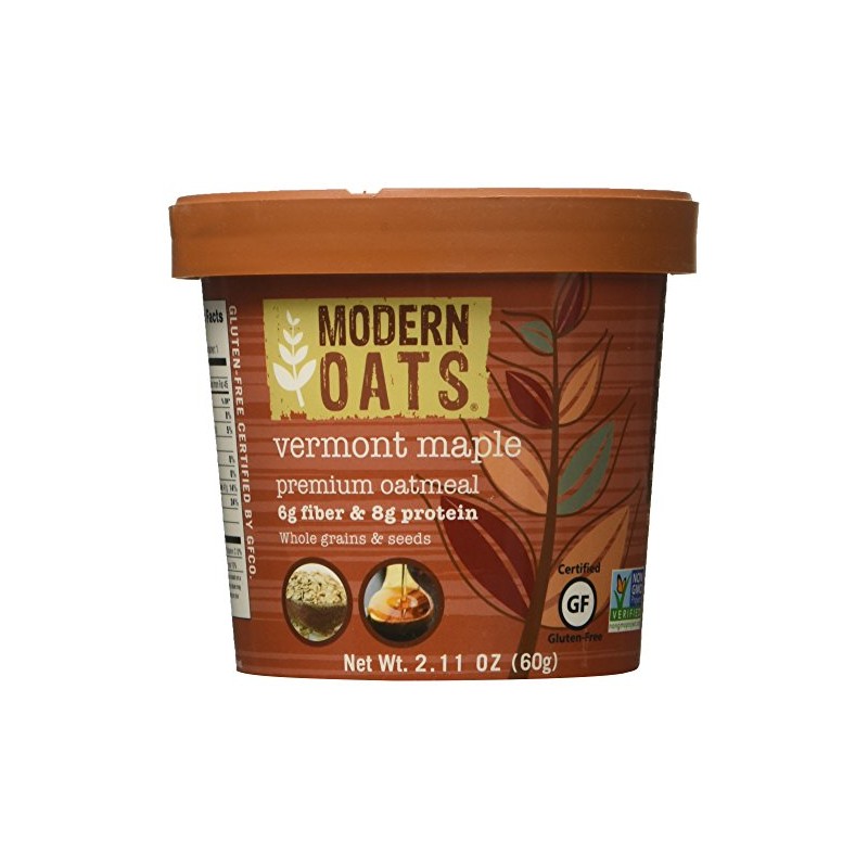 Modern Oats Vermont Maple Instant Oatmeal Cups with Lid, Gluten-Free,