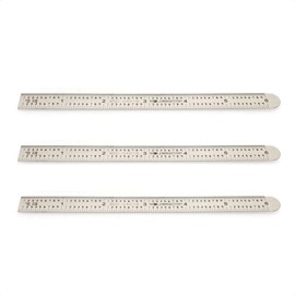 6 in Machinist Ruler Scale 5R 10ths 1/100 1/32 1/64 Graduation Flexible Decimal Inch Steel Ruler 3PK