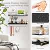 Forbena Black and Gold Floating Shelves for Wall, Bathroom Wall