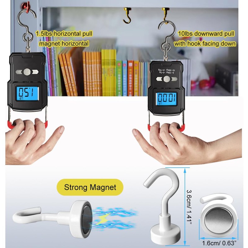 RINGSUN Magnetic Hooks, 8-Pack Strong Magnetic Hook Cruise Heavy Duty,