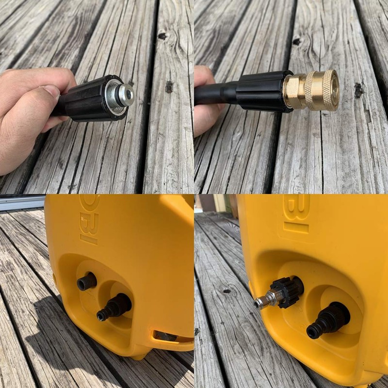 HOTEISON High Pressure Washer One-Touch Coupler 3/8 M22 / Ryobi
