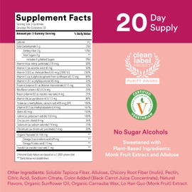 SmartyPants Women's Multivitamin Gummies, Sugar Free: Biotin, Methylfolate, Omega 3 (ALA), Vitamin D3, C, Vitamin B12, B6, A, K & Zinc, Inositol, Gluten Free, 60 Count (20 Day Supply)