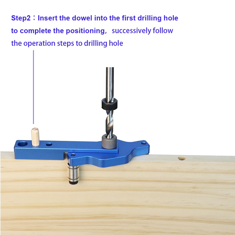 11Pcs Drill Hole Guide Jig Aluminium Alloy Dowel Drilling Locator