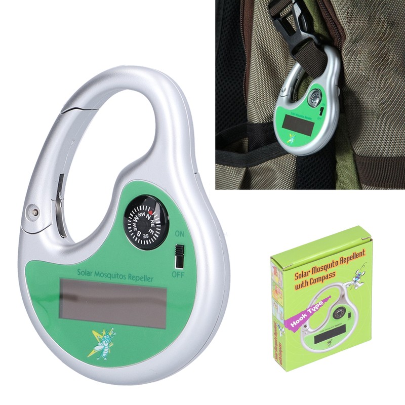 Solar Powered Mosquito Insect Repellent with Compass Outdoor Sports Camping