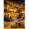 Brightown 58FT Solar String Lights Outdoor with Remote Cable Ties