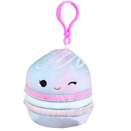 Squishmallow Oficial Kellytoy Food Squad Plush Dessert Collectible Soft Plush Animal (Blue/Pink, Lizma Macaron Cookie, 3.5 Inch Clip)