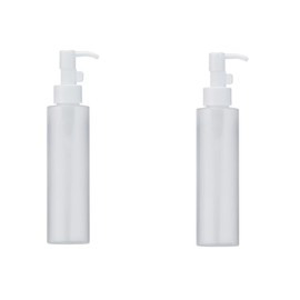 Naisfei 2 Pcs Empty Plastic Pump Bottles Dispenser,150 ml Pump Bottle Dispenser,Refillable Flat Lotion Dispenser Leakproof Empty Lotion Pump Bottle for Essential Oil Soap Lotion Shampoo Clear