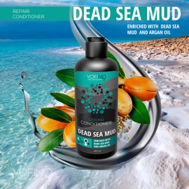 Dead Sea Mud Conditioner with Natural Dead Sea Mud Organic Argan Oil Keratin for Damaged & Dry Hair Strengthening Repair Anti-Frizz Curls Hair Care