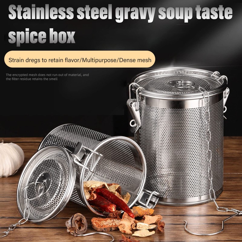 Stainless Steel Seasoning Bag, Filter Seasoning Strainer with an Extended