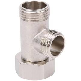 Bidet T Adapter, 3-Way Toilet Faucet Splitter with Leak-Proof Gasket – 7/8"x7/8"x3/8" Tee Connector for Bidet Attachment, Shower Head & RV Diverter Valve, Easy Install No Tools Needed (‎Silver)