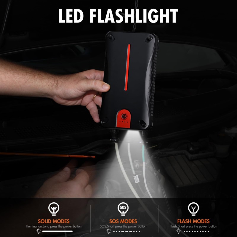 Car Battery Jump Starter, 3000A 12V Jump Starter with USB
