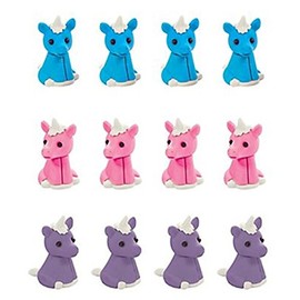Party Favors 12/Pkg-Unicorn Erasers